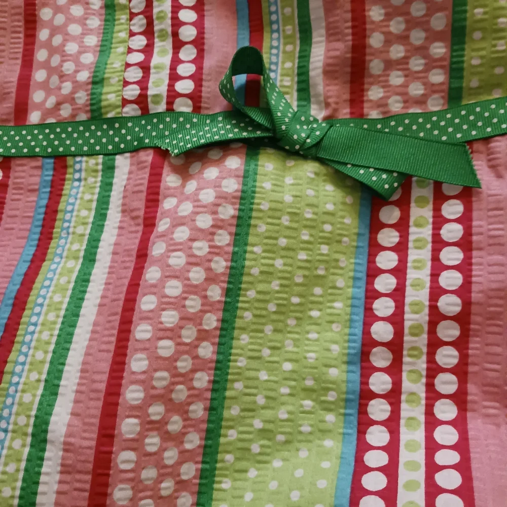 Pink and green preppy purse